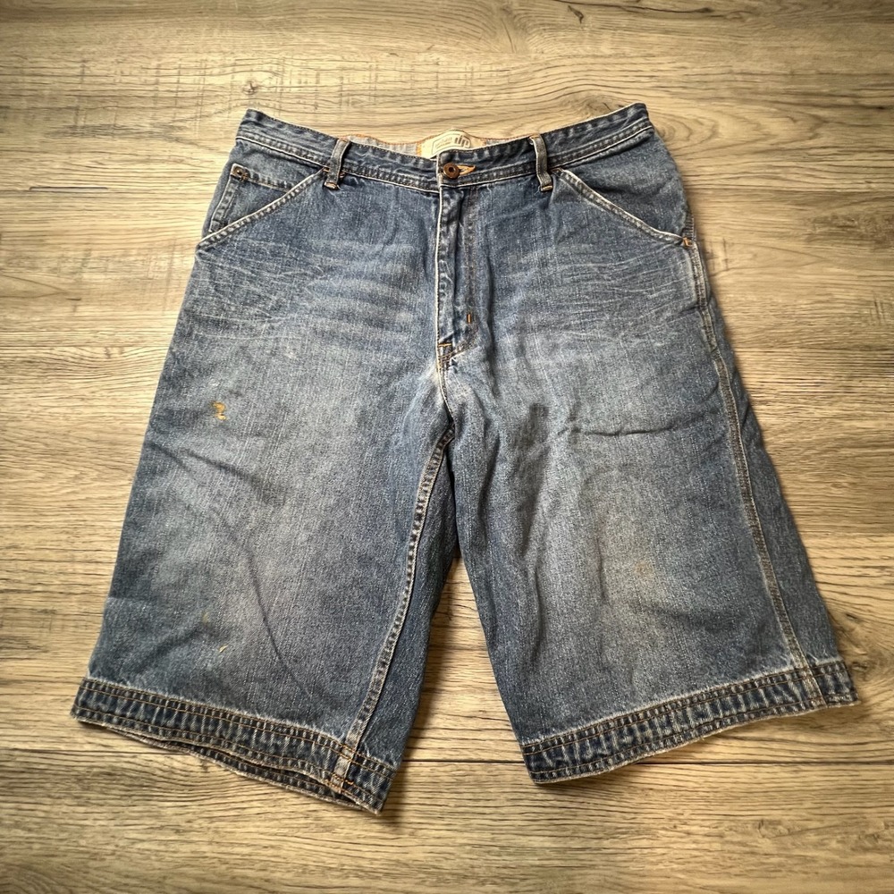 Urban Pipeline Carpenter‎ Shorts Mens 33 Blue Denim Baggy Y2K Utility Jorts